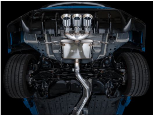 AWE Tuning 2023 Honda Civic Type R FL5 Touring Edition Escape con puntas triples plateadas cromadas