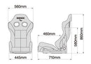 Bride Black GIAS III Reclinable Carbon Bucket Seat